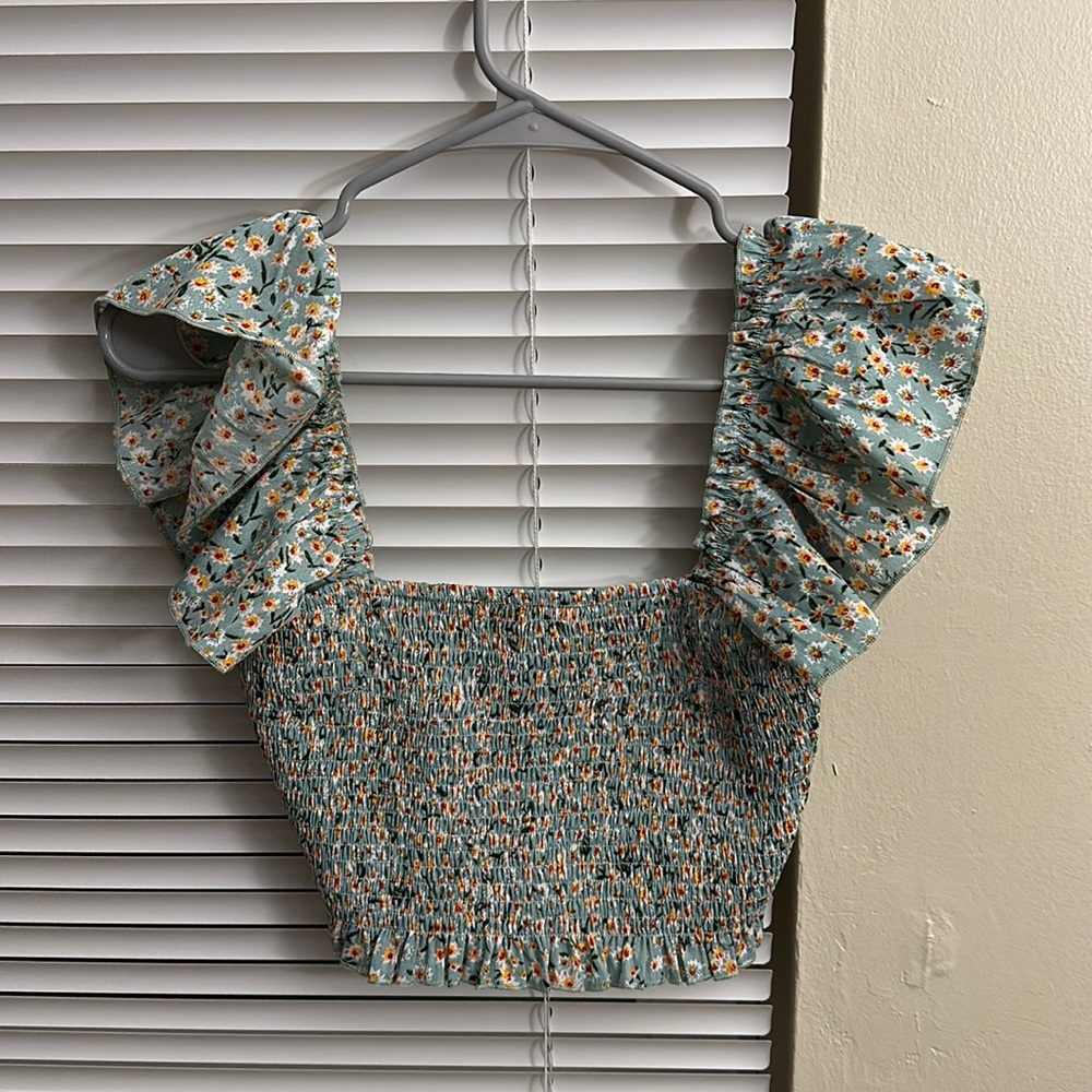 crop top scrunchy tank top